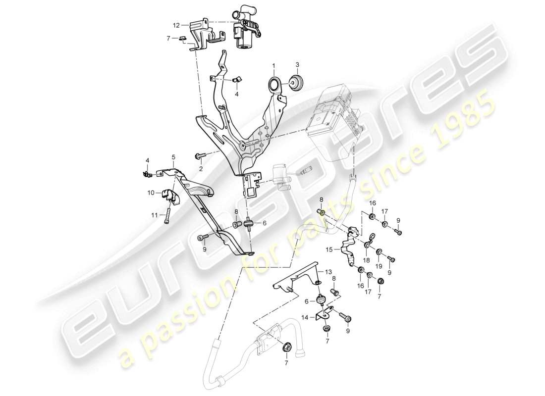 a part diagram from the porsche 2004 (cayenne e1 9pa) parts catalogue