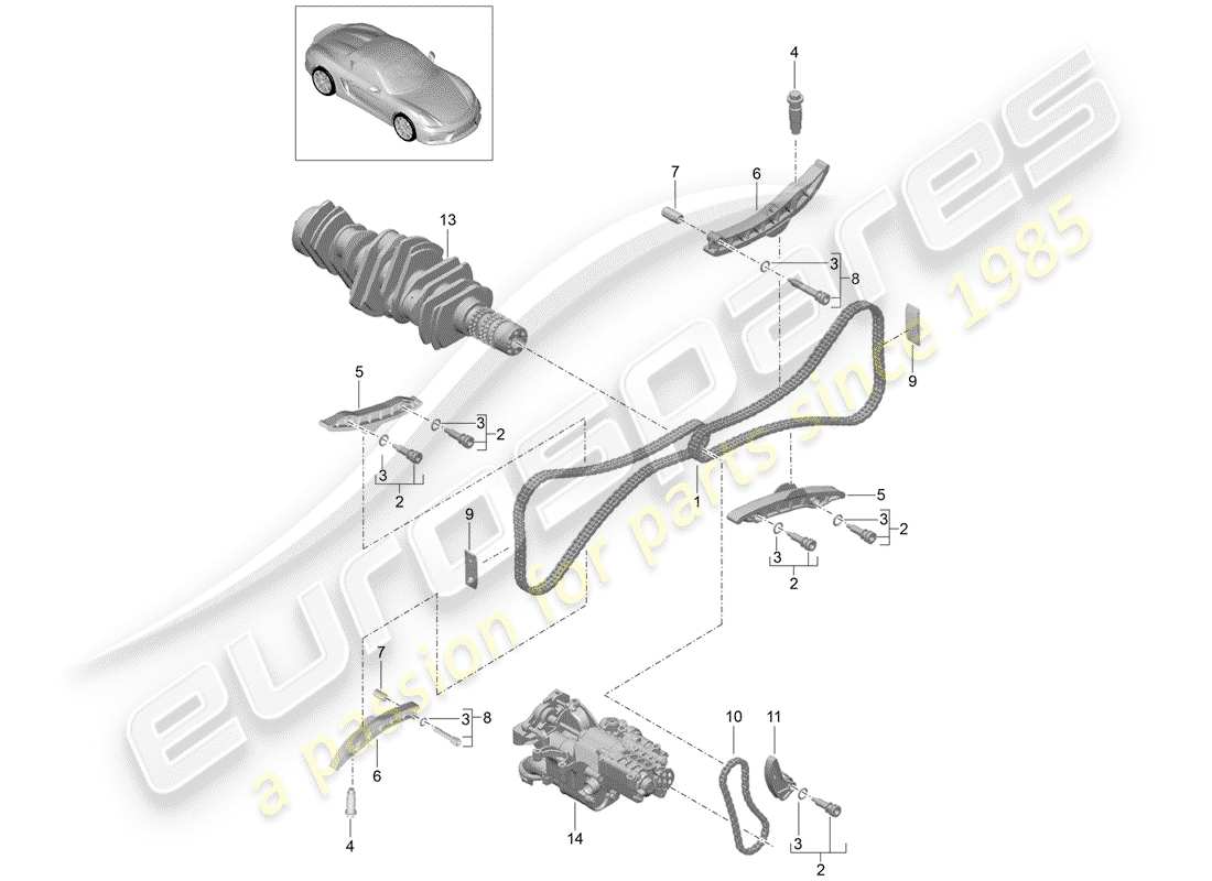 VIEW PARTS DIAGRAMS FROM THE PORSCHE BOXSTER PARTS CATALOGUE a part diagram from the porsche boxster parts catalogue