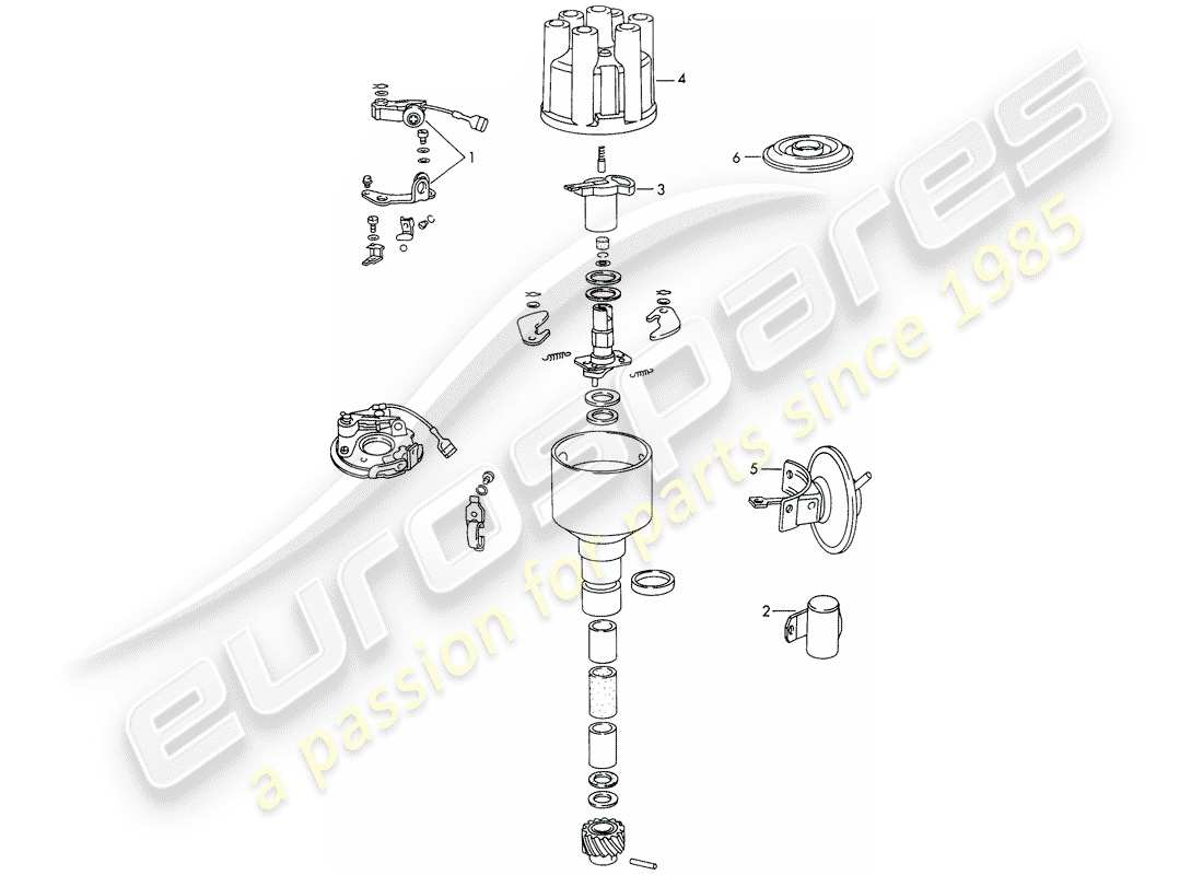 a part diagram from the porsche 911 parts catalogue