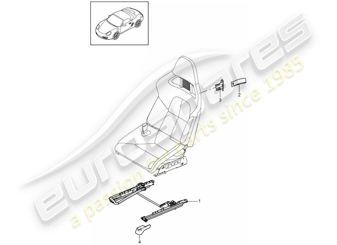 VIEW PARTS DIAGRAMS FROM THE PORSCHE BOXSTER PARTS CATALOGUE a part diagram from the porsche boxster parts catalogue