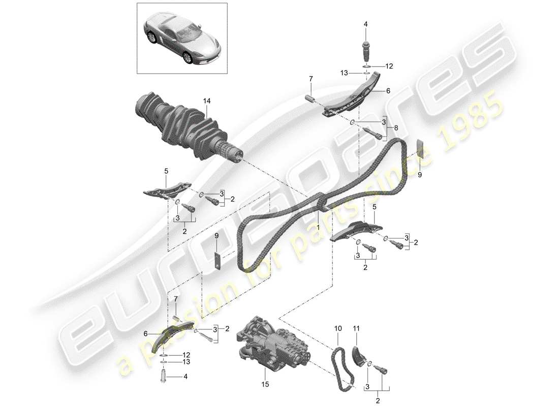 a part diagram from the porsche boxster parts catalogue
