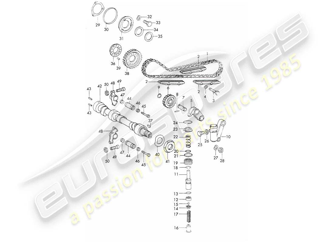 a part diagram from the porsche 911 parts catalogue