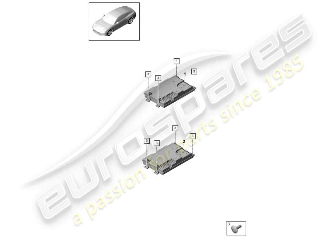 a part diagram from the porsche 2018 (panamera 971-1) parts catalogue
