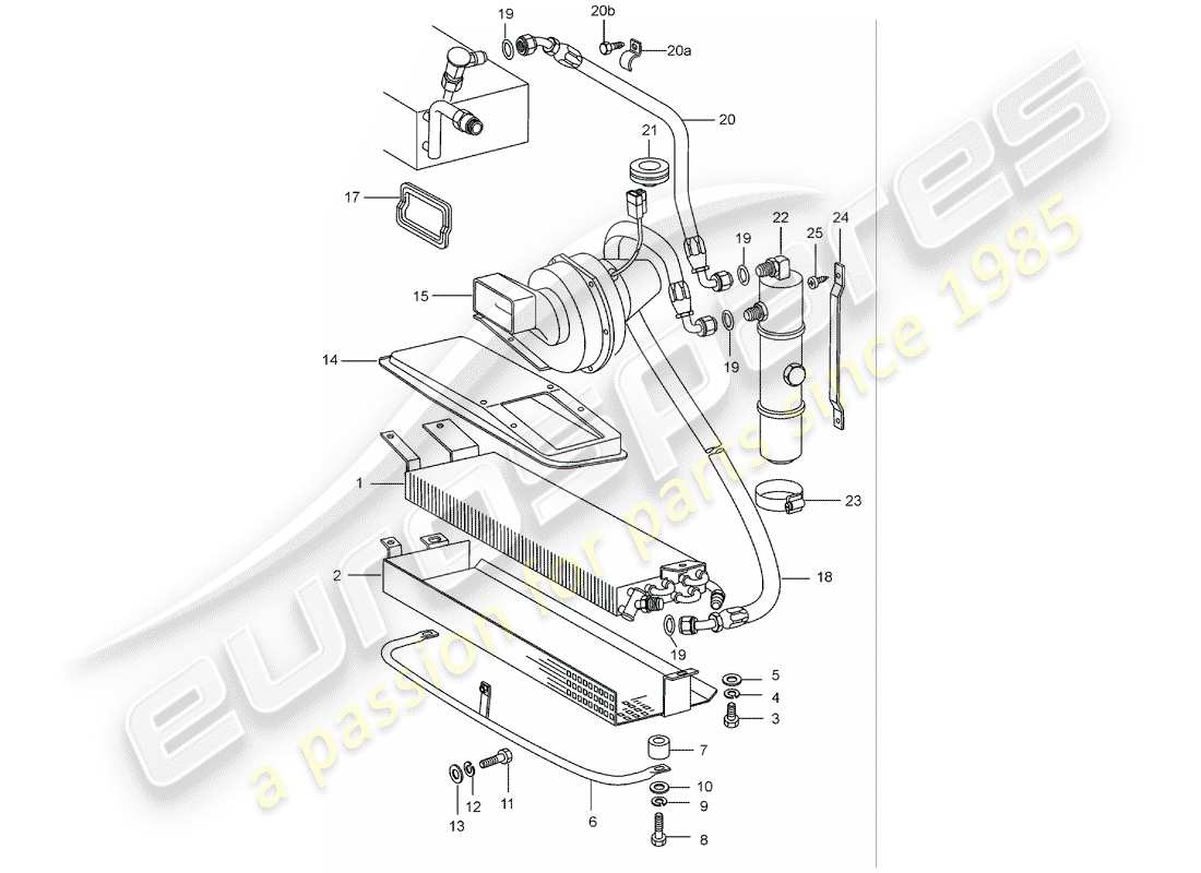 a part diagram from the porsche 911 parts catalogue