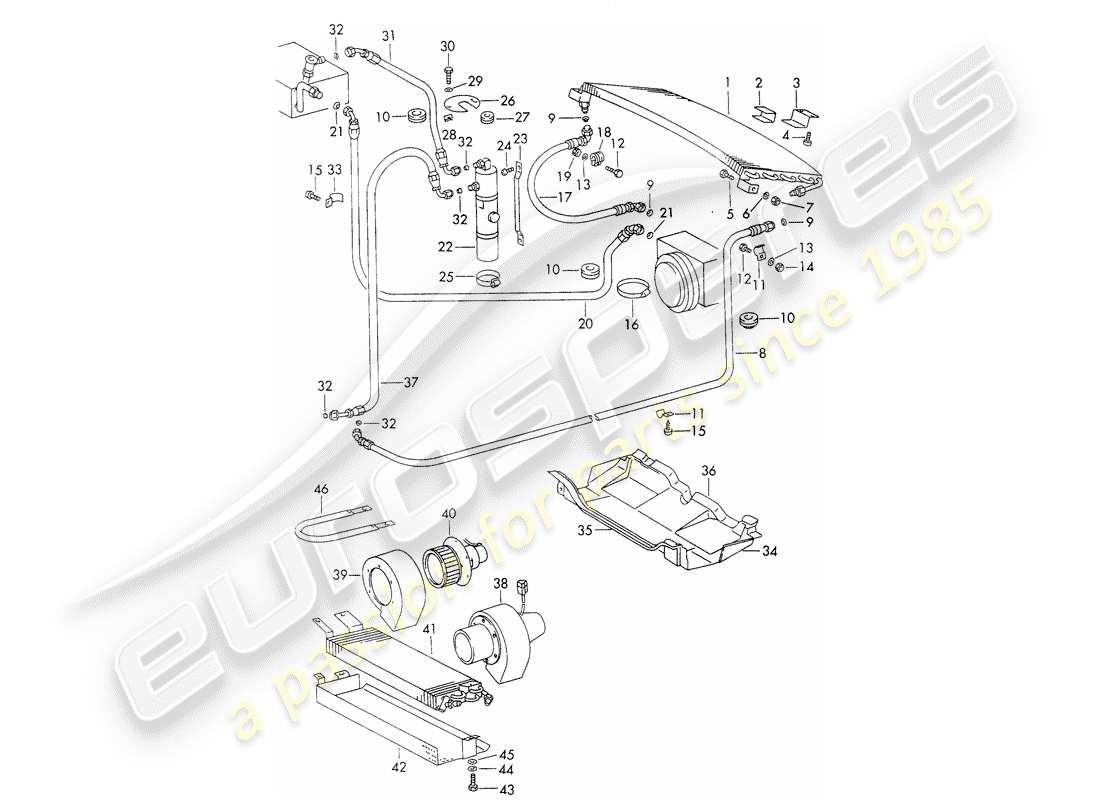 VIEW PARTS DIAGRAMS FROM THE PORSCHE 911 PARTS CATALOGUE a part diagram from the porsche 911 parts catalogue