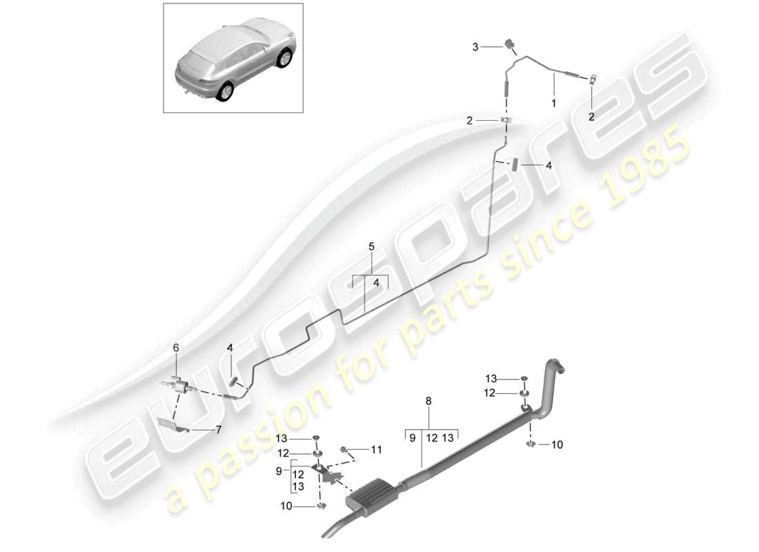 a part diagram from the porsche macan parts catalogue