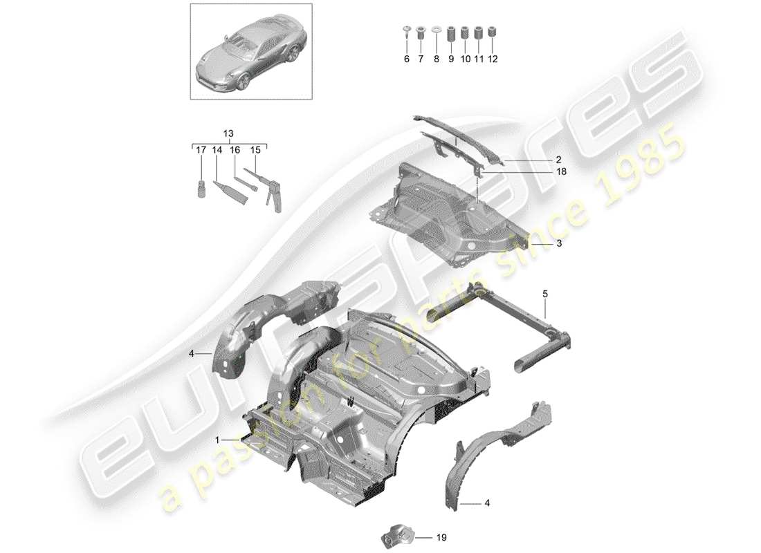VIEW PARTS DIAGRAMS FROM THE PORSCHE 991 PARTS CATALOGUE a part diagram from the porsche 991 parts catalogue