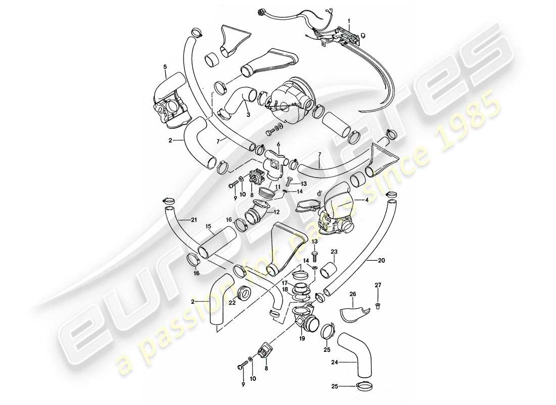 a part diagram from the porsche 911 parts catalogue