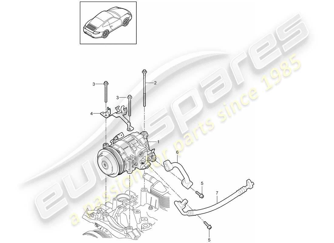 VIEW PARTS DIAGRAMS FROM THE PORSCHE 997 PARTS CATALOGUE a part diagram from the porsche 997 parts catalogue