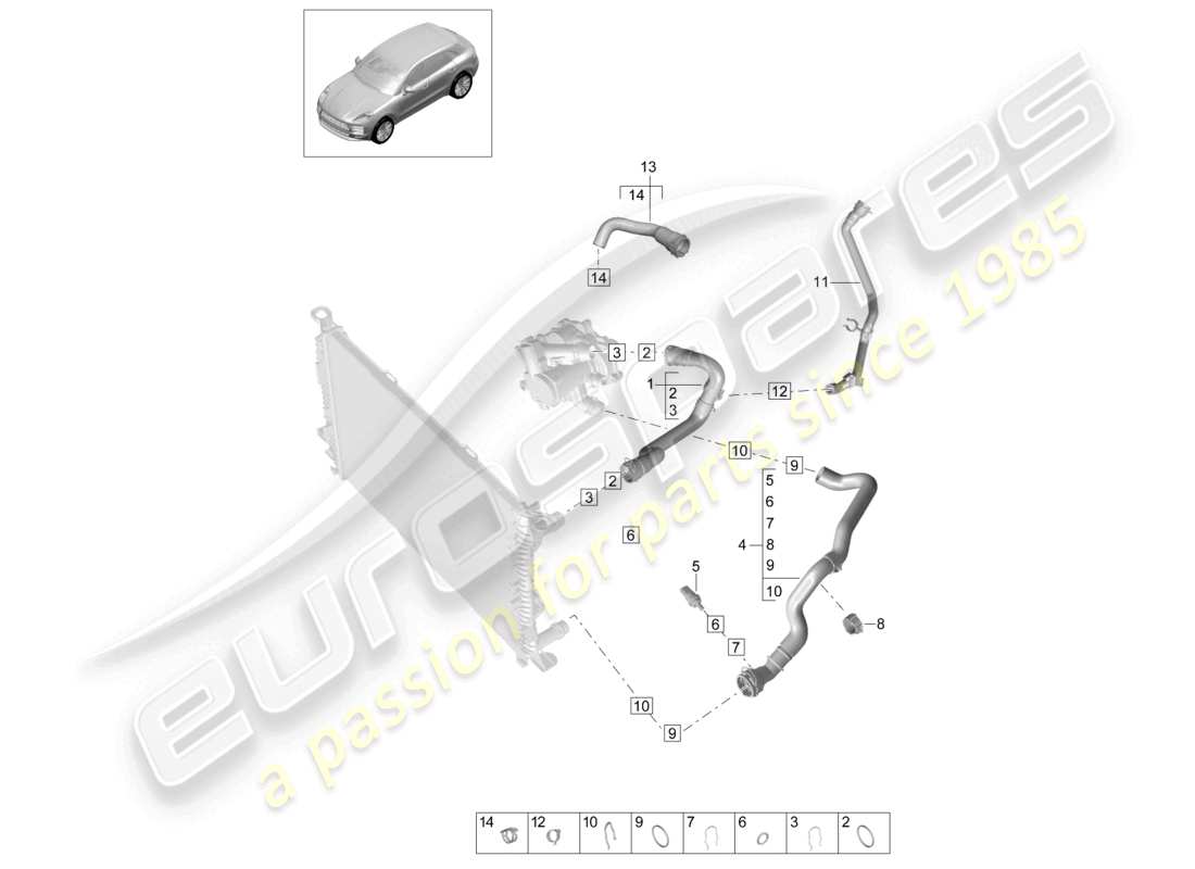 a part diagram from the porsche macan parts catalogue