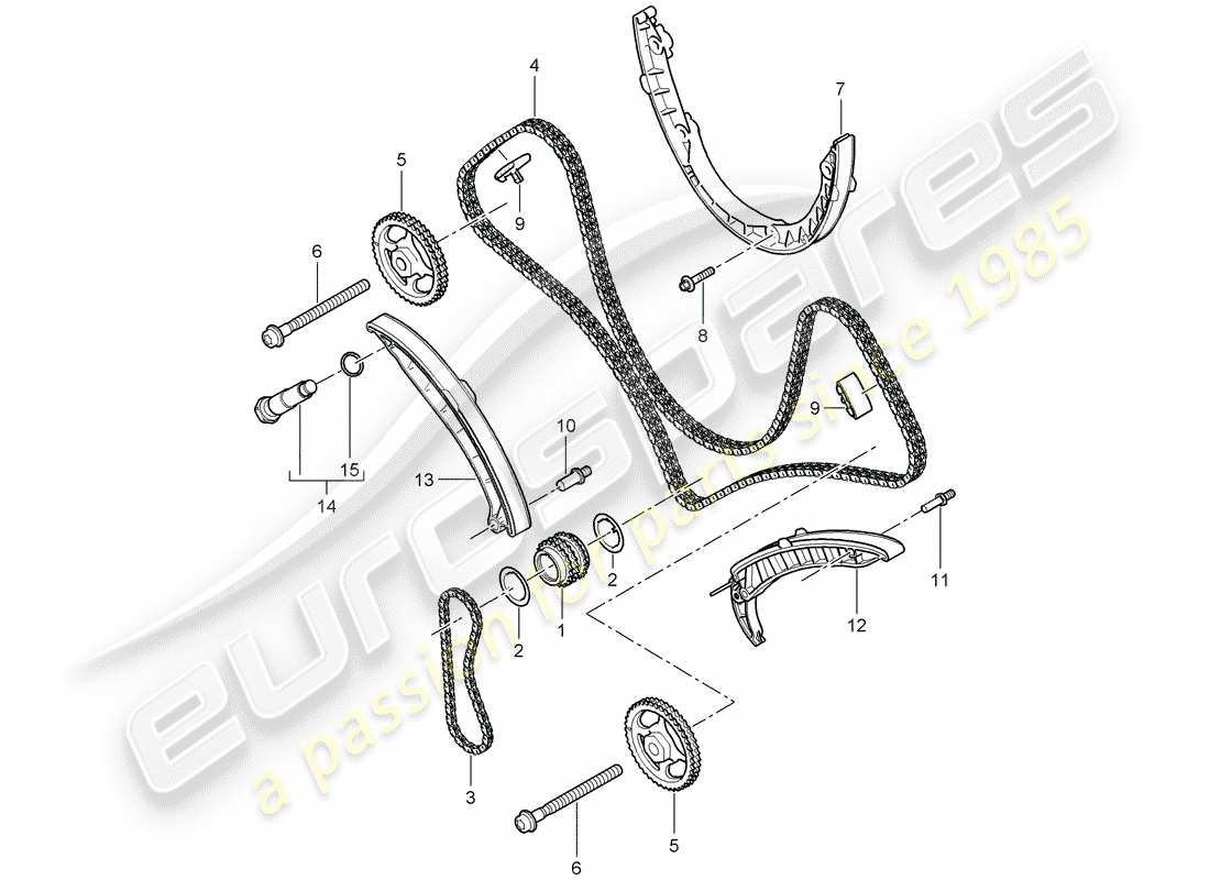 a part diagram from the porsche cayenne parts catalogue