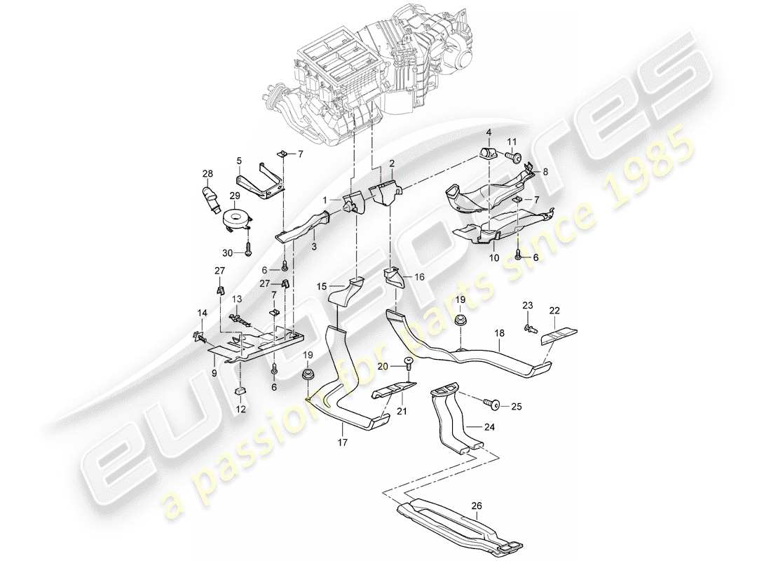 a part diagram from the porsche cayenne parts catalogue