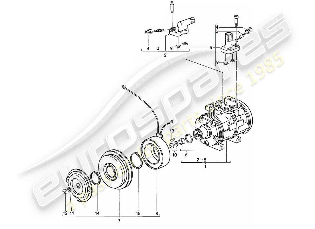 a part diagram from the porsche 1985 (911) parts catalogue