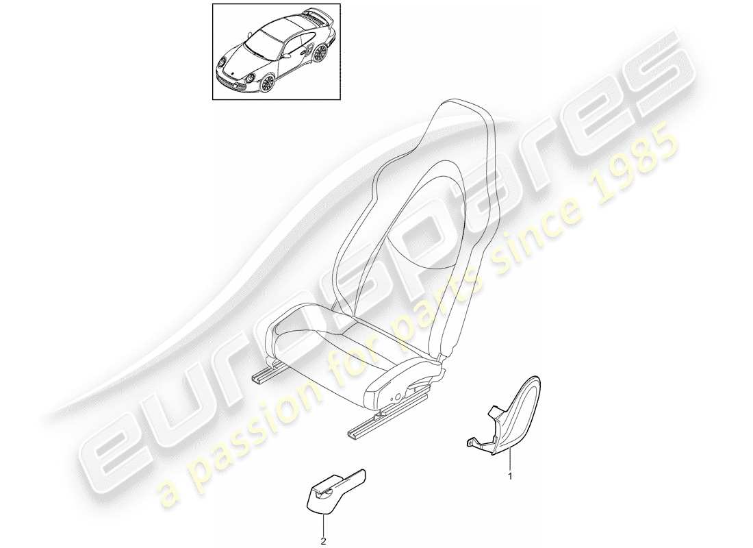 a part diagram from the porsche 997 parts catalogue