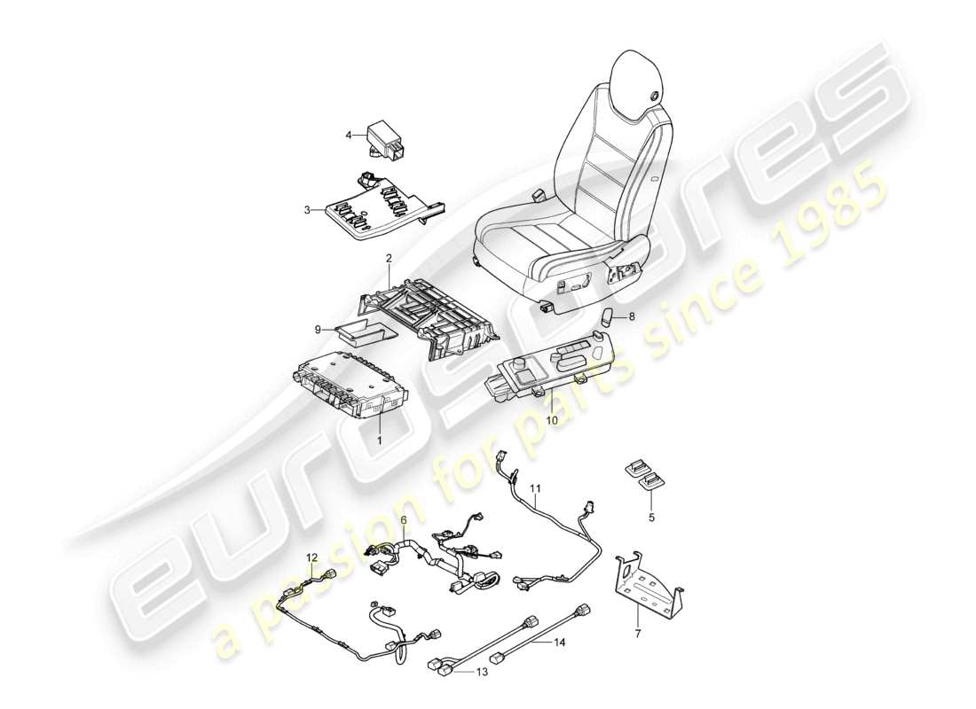 VIEW PARTS DIAGRAMS FROM THE PORSCHE CAYENNE PARTS CATALOGUE a part diagram from the porsche cayenne parts catalogue