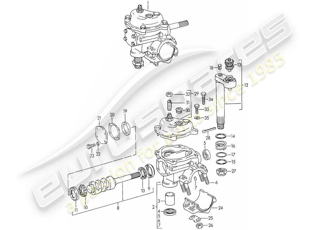 VIEW PARTS DIAGRAMS FROM THE PORSCHE 356 PARTS CATALOGUE a part diagram from the porsche 356 parts catalogue