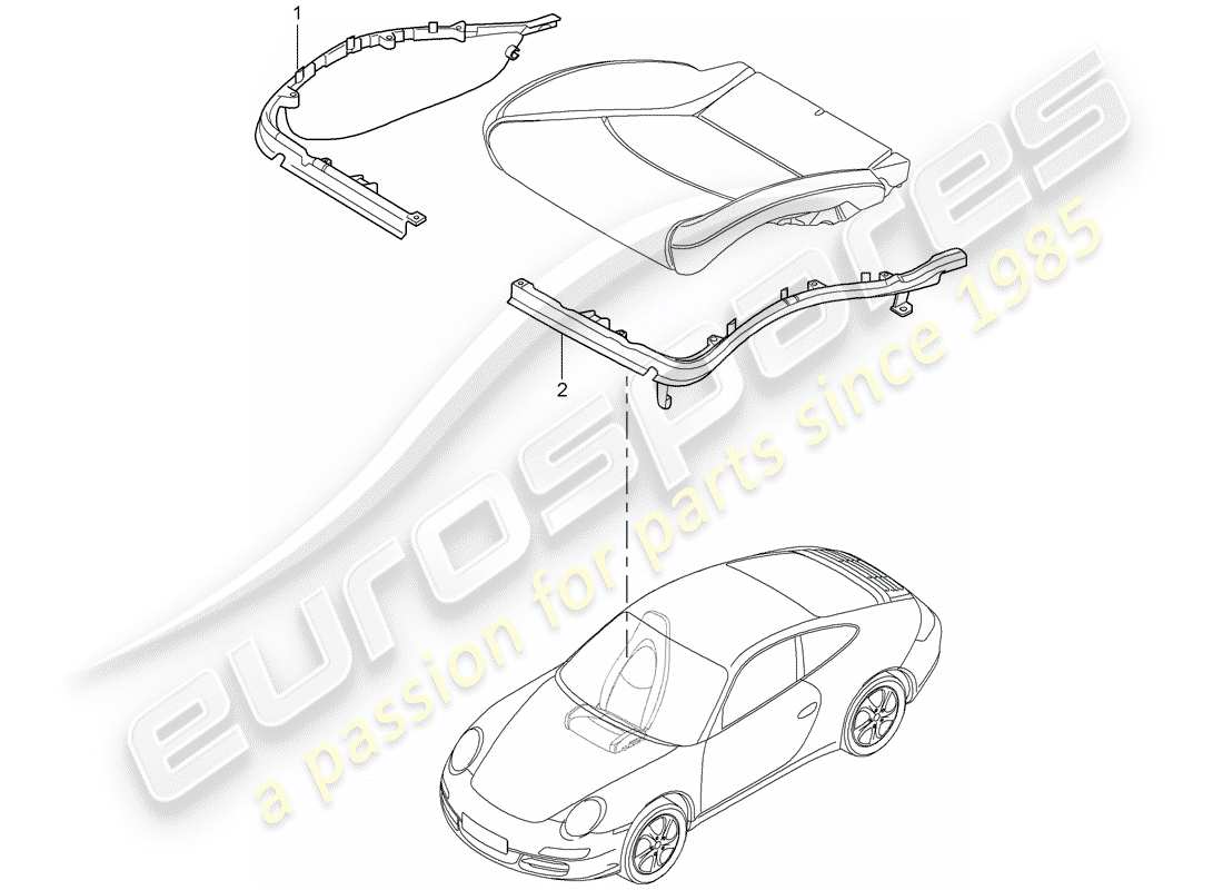 VIEW PARTS DIAGRAMS FROM THE PORSCHE 997 PARTS CATALOGUE a part diagram from the porsche 997 parts catalogue