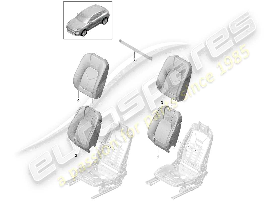 VIEW PARTS DIAGRAMS FROM THE PORSCHE MACAN PARTS CATALOGUE a part diagram from the porsche macan parts catalogue