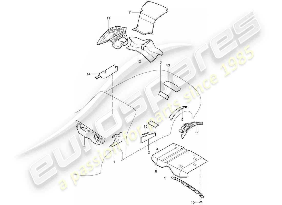 a part diagram from the porsche 2006 (997-1) parts catalogue