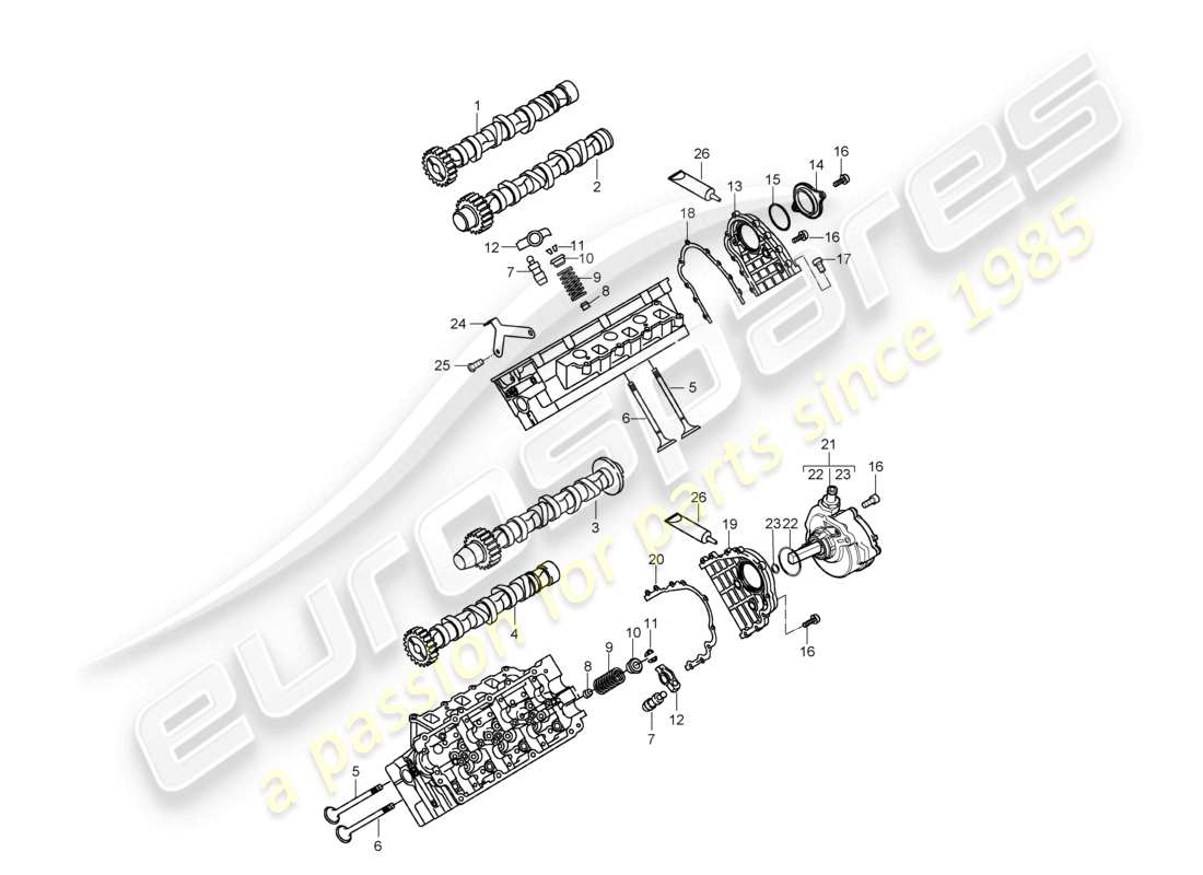 a part diagram from the porsche cayenne parts catalogue