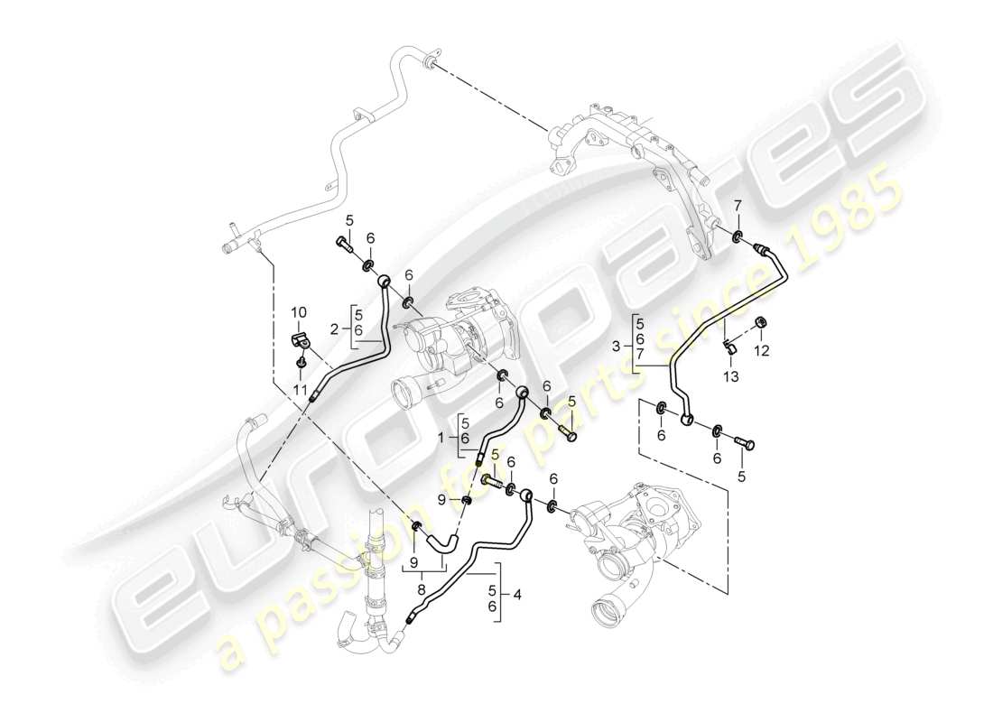 a part diagram from the porsche cayenne parts catalogue
