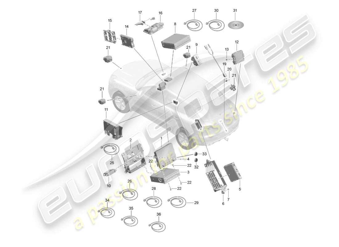 a part diagram from the porsche macan parts catalogue