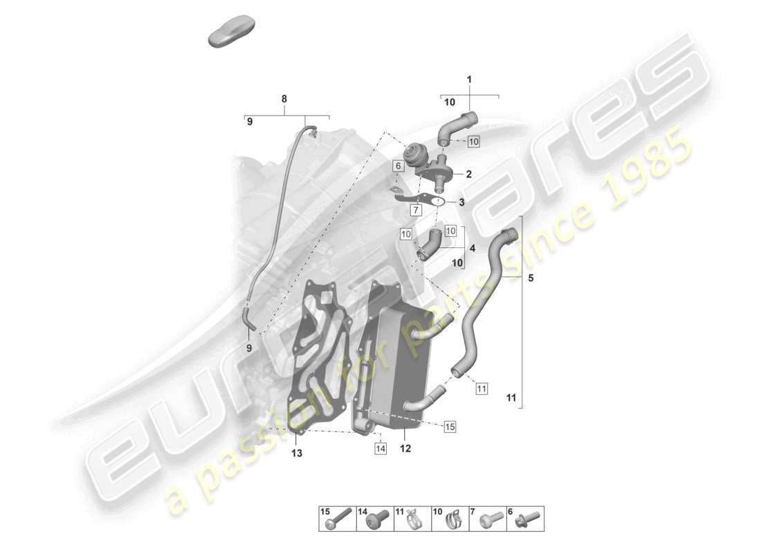 a part diagram from the porsche 992 parts catalogue