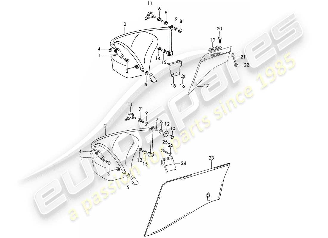 a part diagram from the porsche 1970 (911) parts catalogue