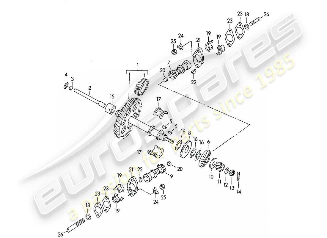 VIEW PARTS DIAGRAMS FROM THE PORSCHE 356 PARTS CATALOGUE a part diagram from the porsche 356 parts catalogue