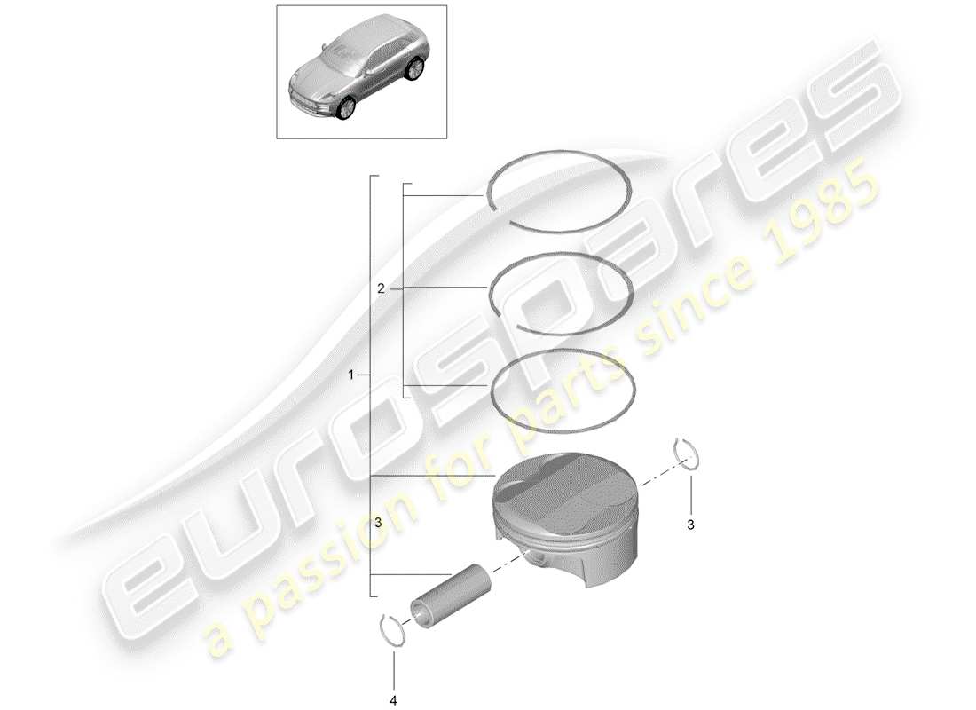 a part diagram from the porsche macan parts catalogue