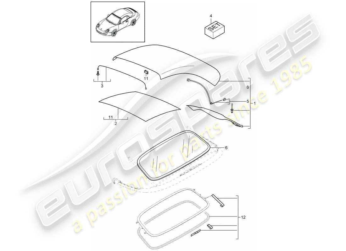 a part diagram from the porsche 997 parts catalogue