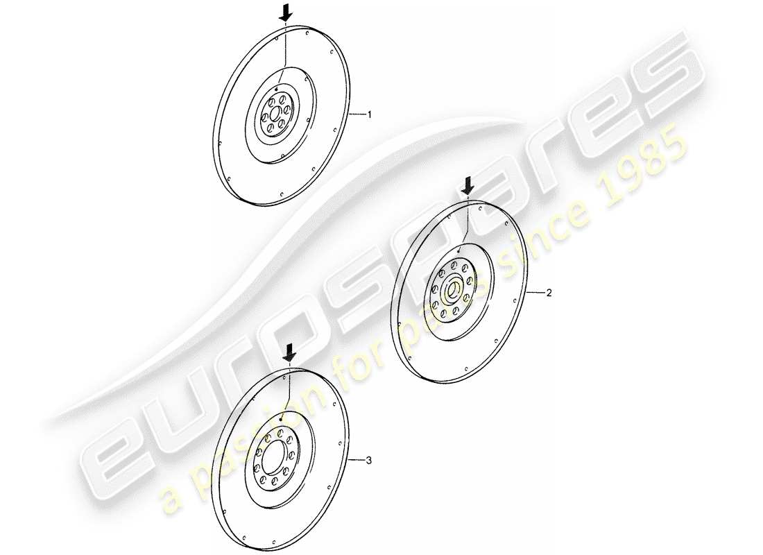 a part diagram from the porsche 1991 (refurbished and exchange catalogue) parts catalogue