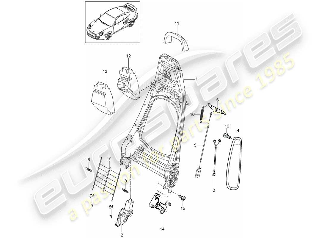 VIEW PARTS DIAGRAMS FROM THE PORSCHE 997 PARTS CATALOGUE a part diagram from the porsche 997 parts catalogue