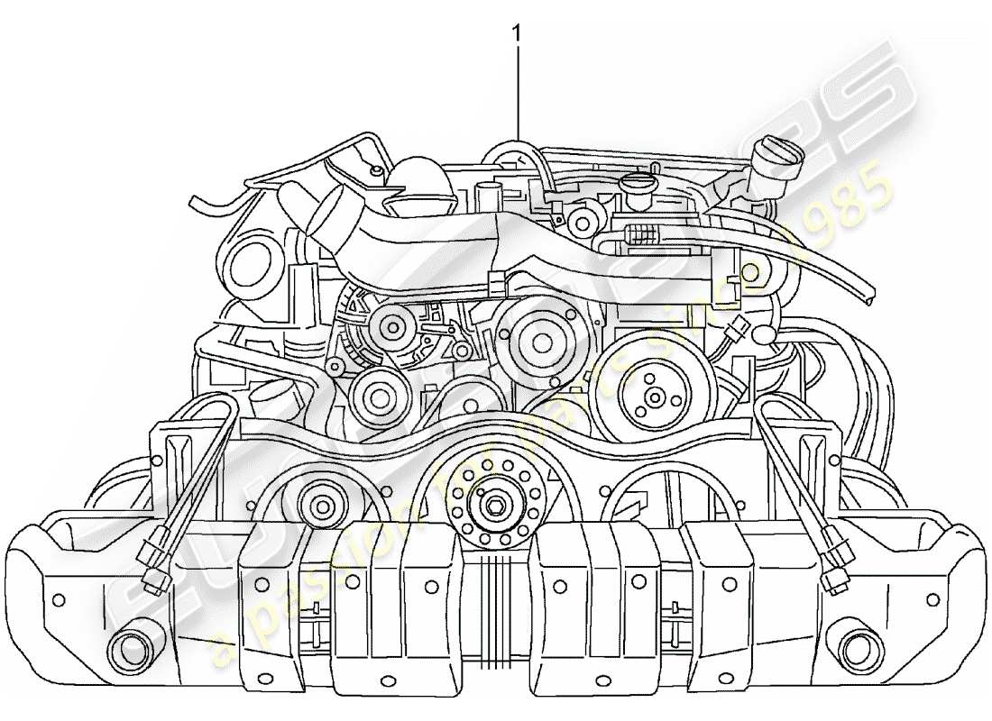 a part diagram from the porsche accessories and tequipment parts catalogue