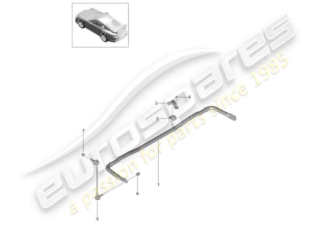 a part diagram from the porsche 991 parts catalogue