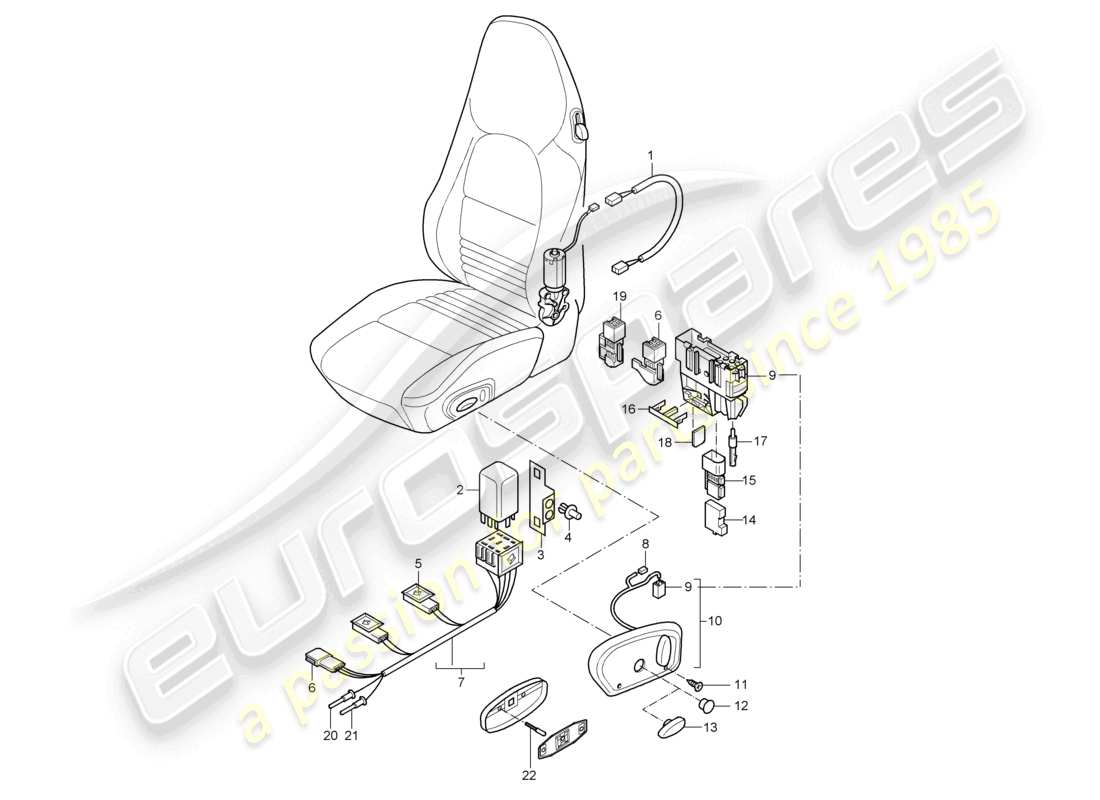 VIEW PARTS DIAGRAMS FROM THE PORSCHE BOXSTER PARTS CATALOGUE a part diagram from the porsche boxster parts catalogue