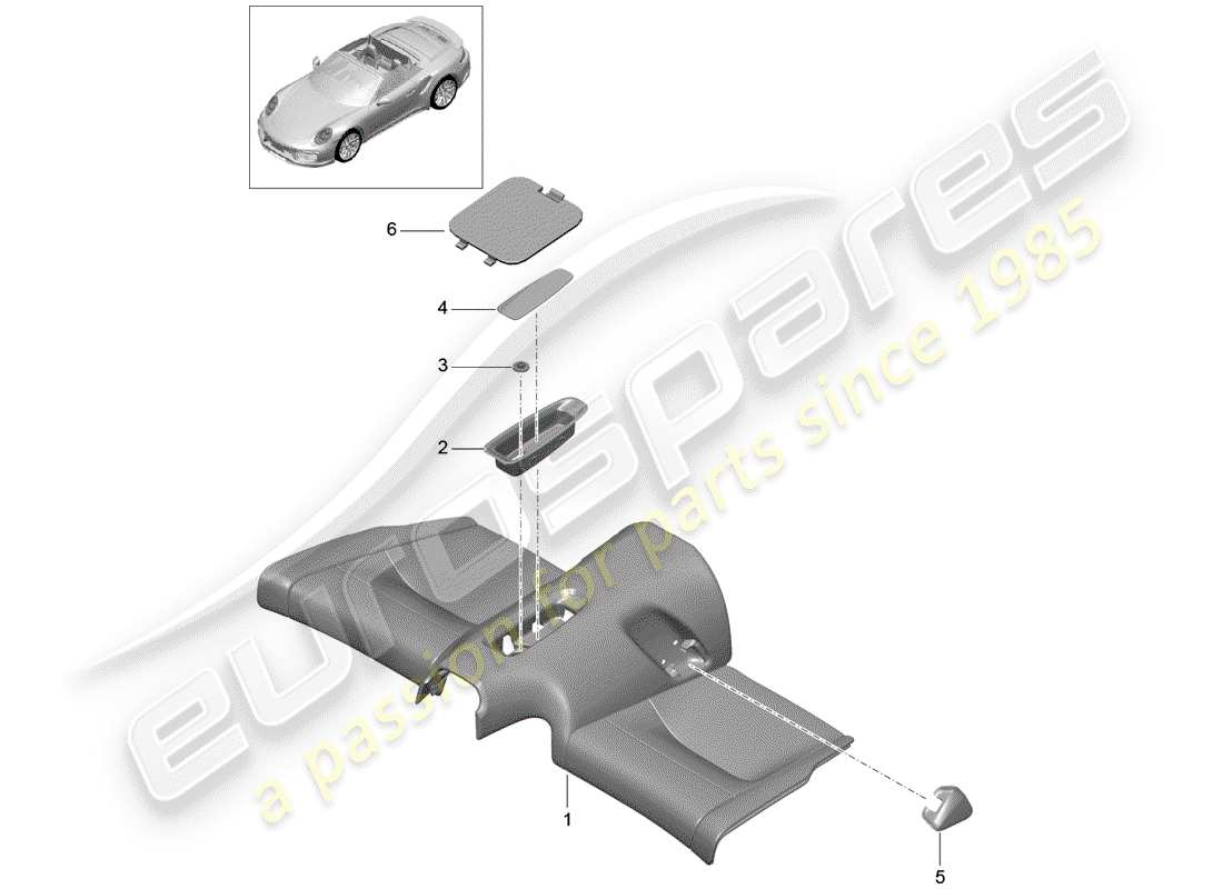 a part diagram from the porsche 991 parts catalogue