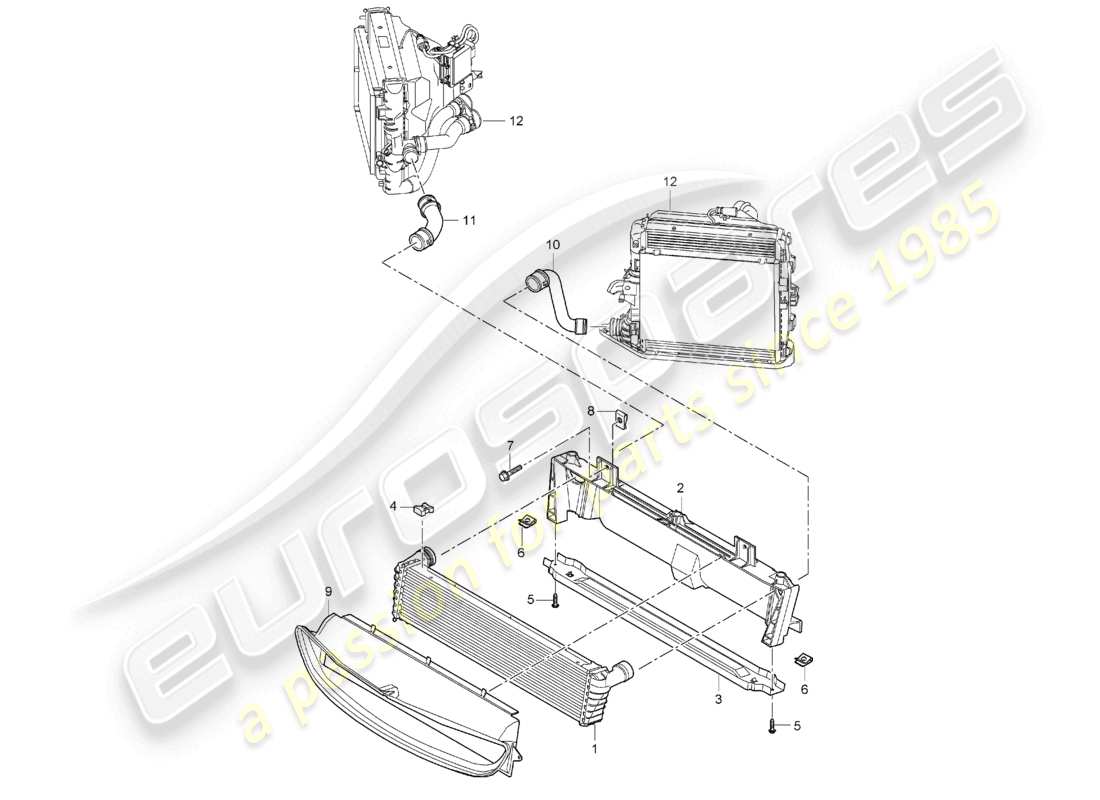 a part diagram from the porsche 2005 (987 boxster) parts catalogue