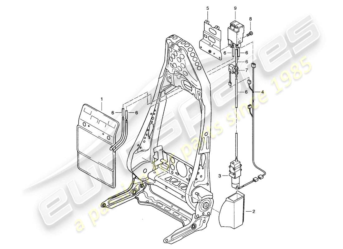 a part diagram from the porsche boxster parts catalogue
