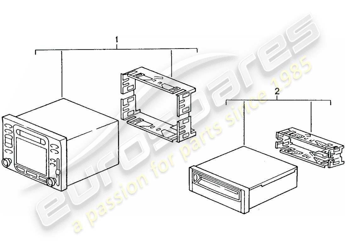 VIEW PARTS DIAGRAMS FROM THE PORSCHE ACCESSORIES AND TEQUIPMENT PARTS CATALOGUE a part diagram from the porsche accessories and tequipment parts catalogue