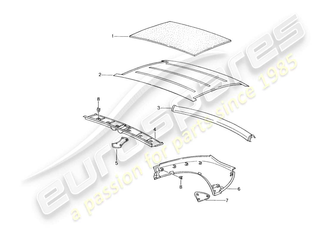 a part diagram from the porsche boxster parts catalogue