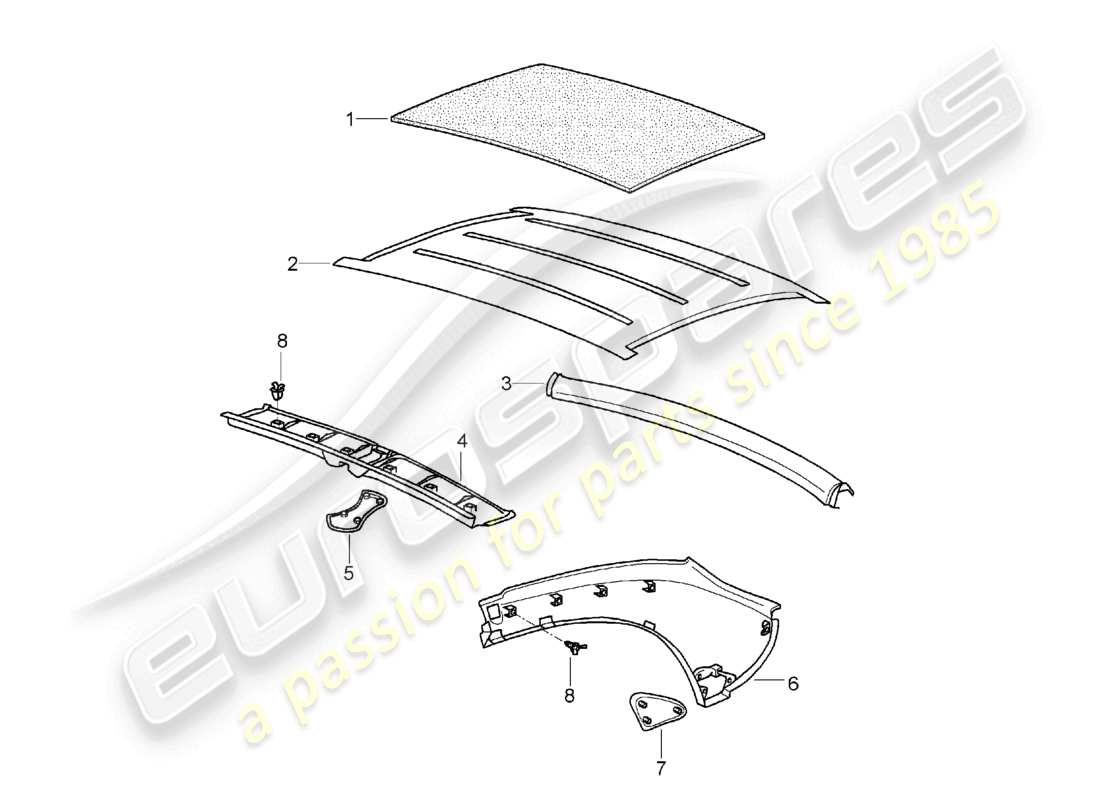 VIEW PARTS DIAGRAMS FROM THE PORSCHE BOXSTER PARTS CATALOGUE a part diagram from the porsche boxster parts catalogue