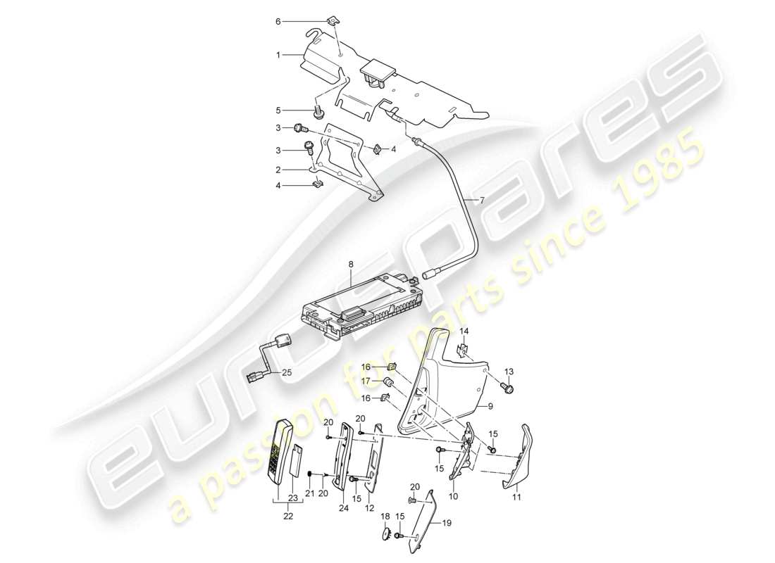 VIEW PARTS DIAGRAMS FROM THE PORSCHE BOXSTER PARTS CATALOGUE a part diagram from the porsche boxster parts catalogue