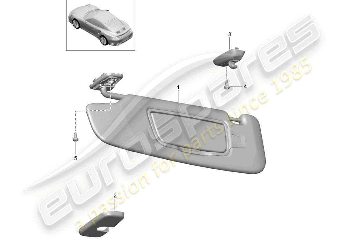 VIEW PARTS DIAGRAMS FROM THE PORSCHE 991 PARTS CATALOGUE a part diagram from the porsche 991 parts catalogue