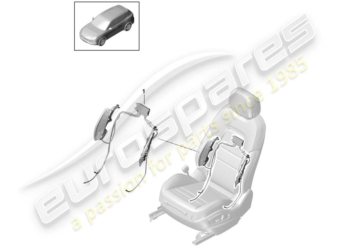 a part diagram from the porsche cayenne parts catalogue