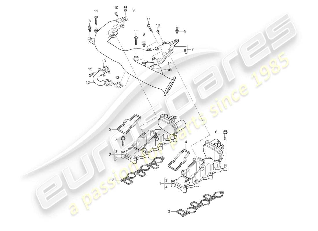 a part diagram from the porsche cayenne parts catalogue