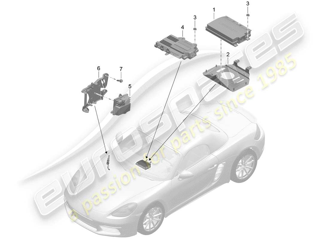 a part diagram from the porsche boxster parts catalogue