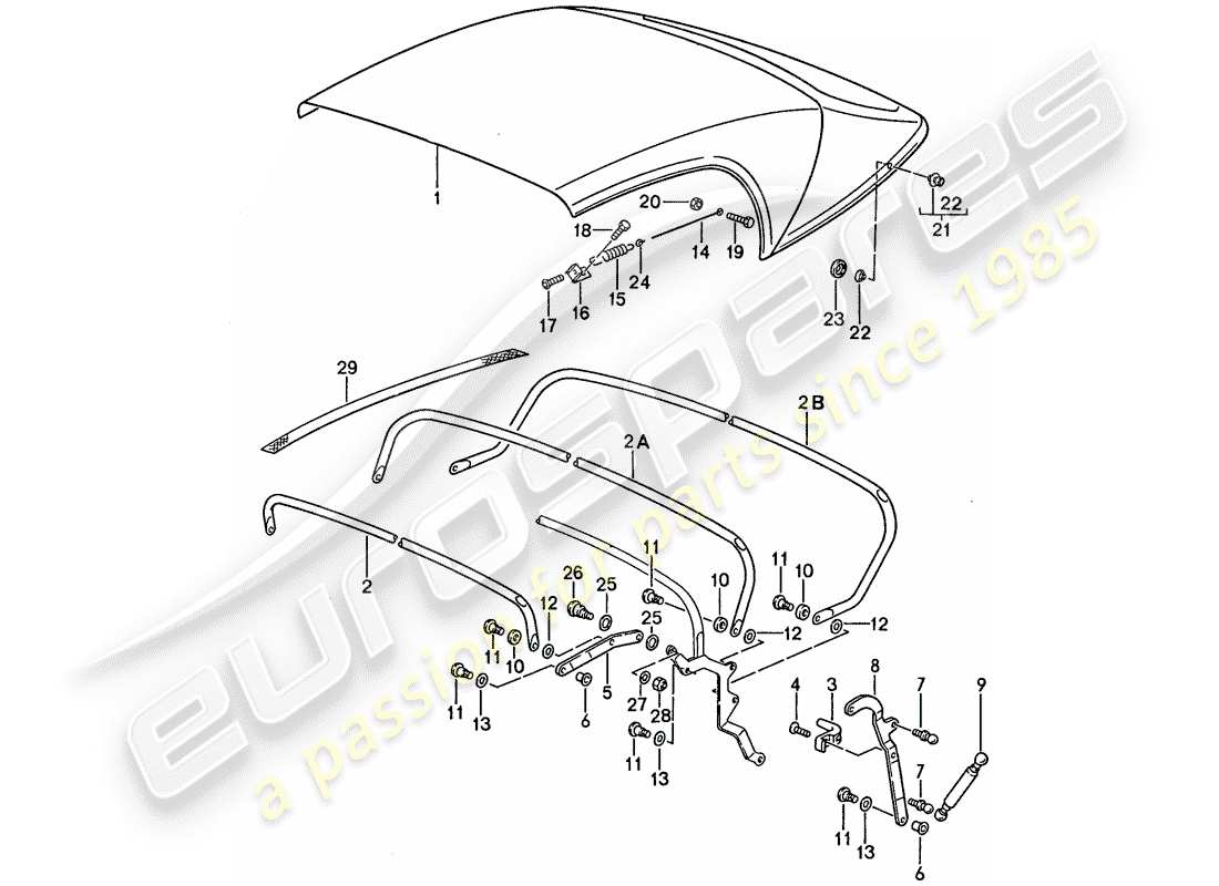 a part diagram from the porsche 911 parts catalogue