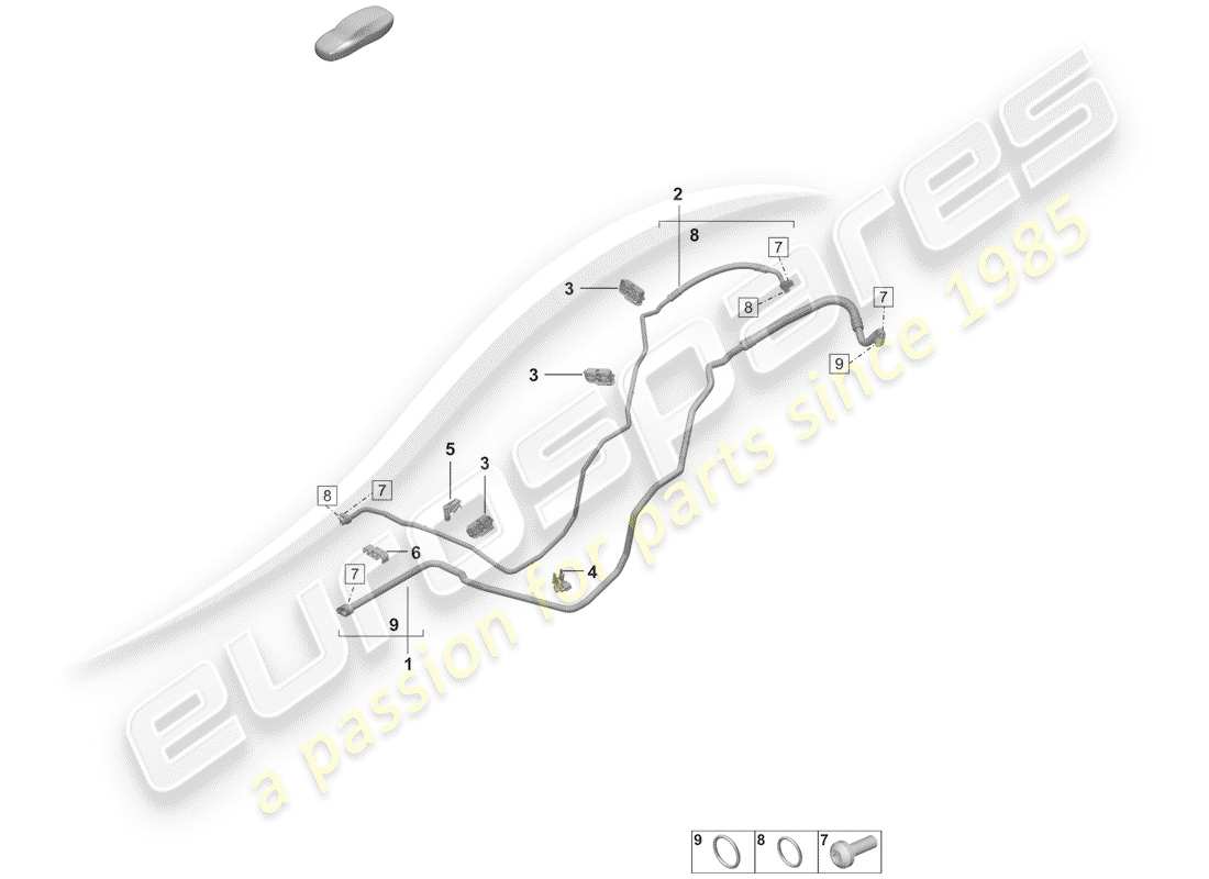 a part diagram from the porsche 2019 (992-1) parts catalogue