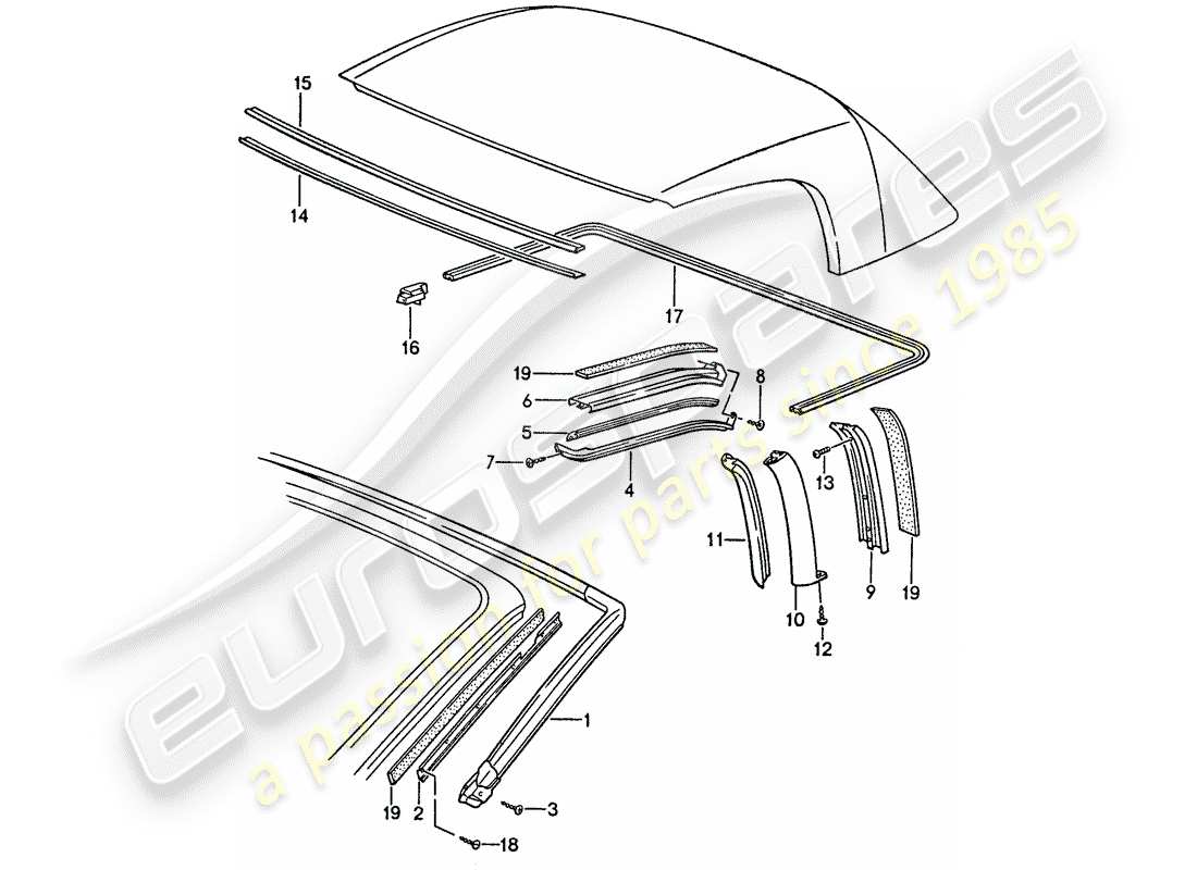 VIEW PARTS DIAGRAMS FROM THE PORSCHE 944 PARTS CATALOGUE a part diagram from the porsche 944 parts catalogue
